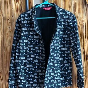 2013 supreme denim f**k jacket size large